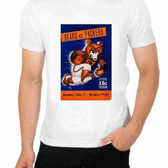 Chicago Bears Vs GreanBay Packers  t-Shirt Sizes Small through XL New polycotton - Picture 1 of 1